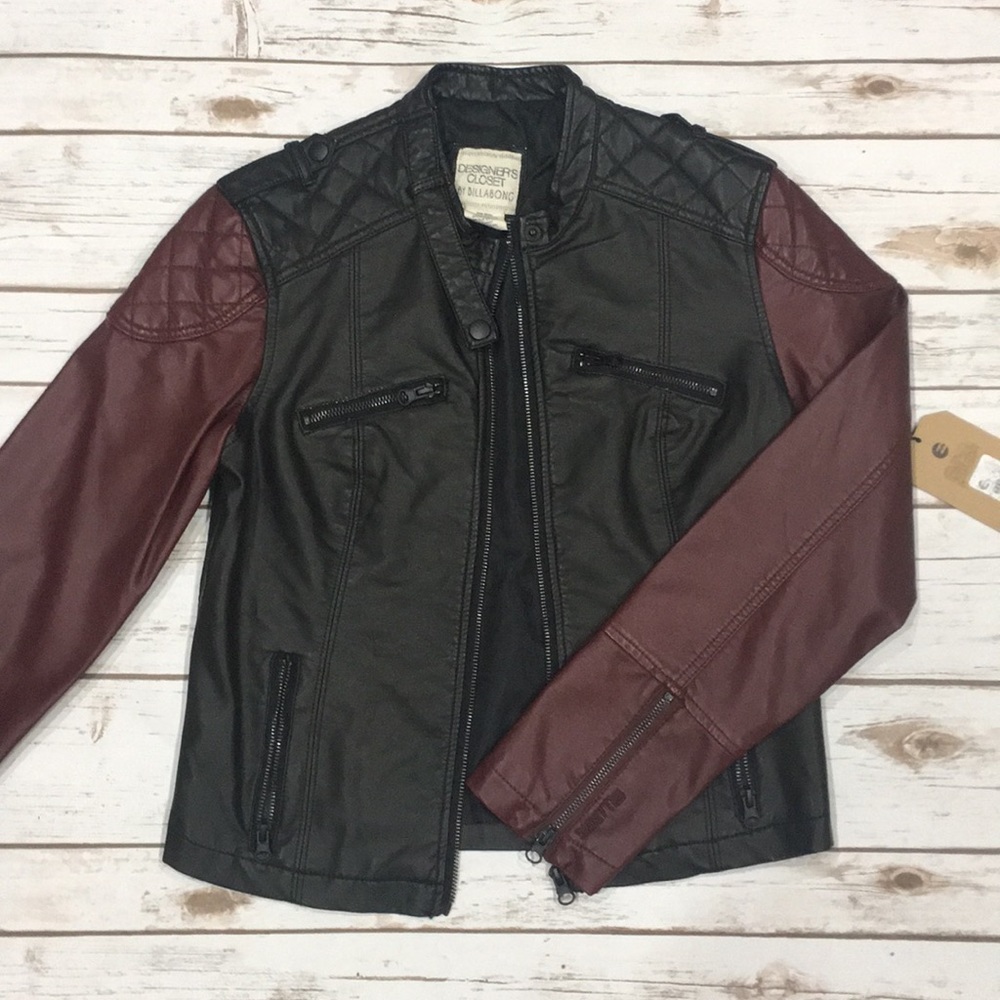 Billabong faux leather jacket